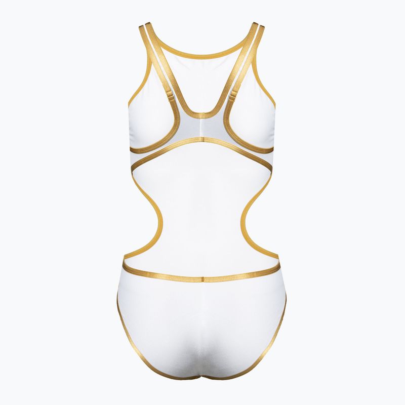 Costume da bagno intero donna arena One Biglogo One Piece bianco/oro 2