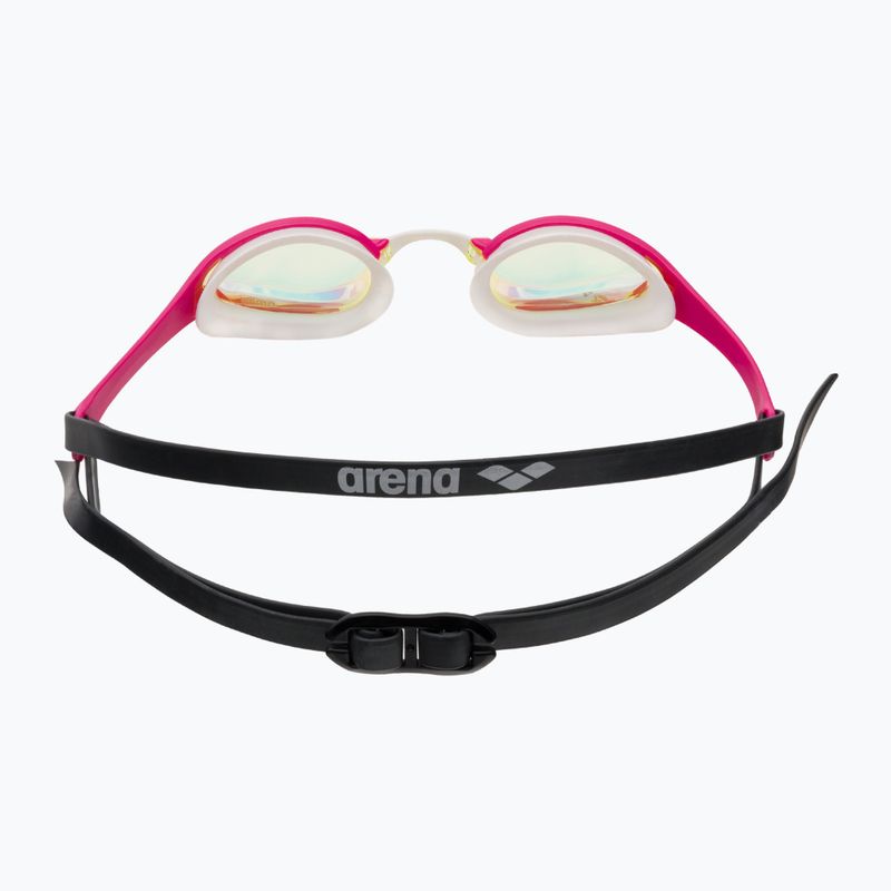 Occhiali da nuoto Arena Cobra Ultra Swipe Mrirror giallo rame/rosa 4