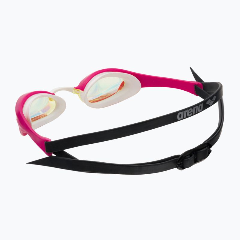 Occhiali da nuoto Arena Cobra Ultra Swipe Mrirror giallo rame/rosa 5