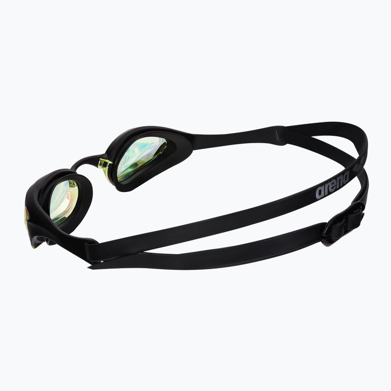 Occhiali da nuoto Arena Cobra Ultra Swipe Mrirror giallo rame/nero 4