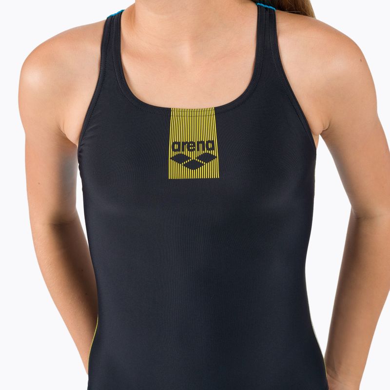Arena Basics Swim Pro Back Costume da bagno intero per bambini Nero/Turchese 7