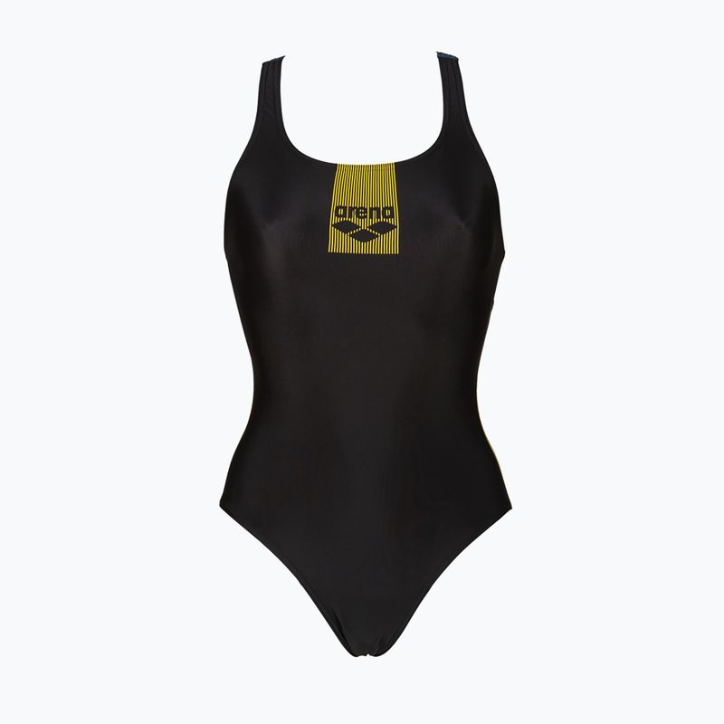 Costume da bagno intero donna arena Basics Swim Pro Back One Piece nero/squalo