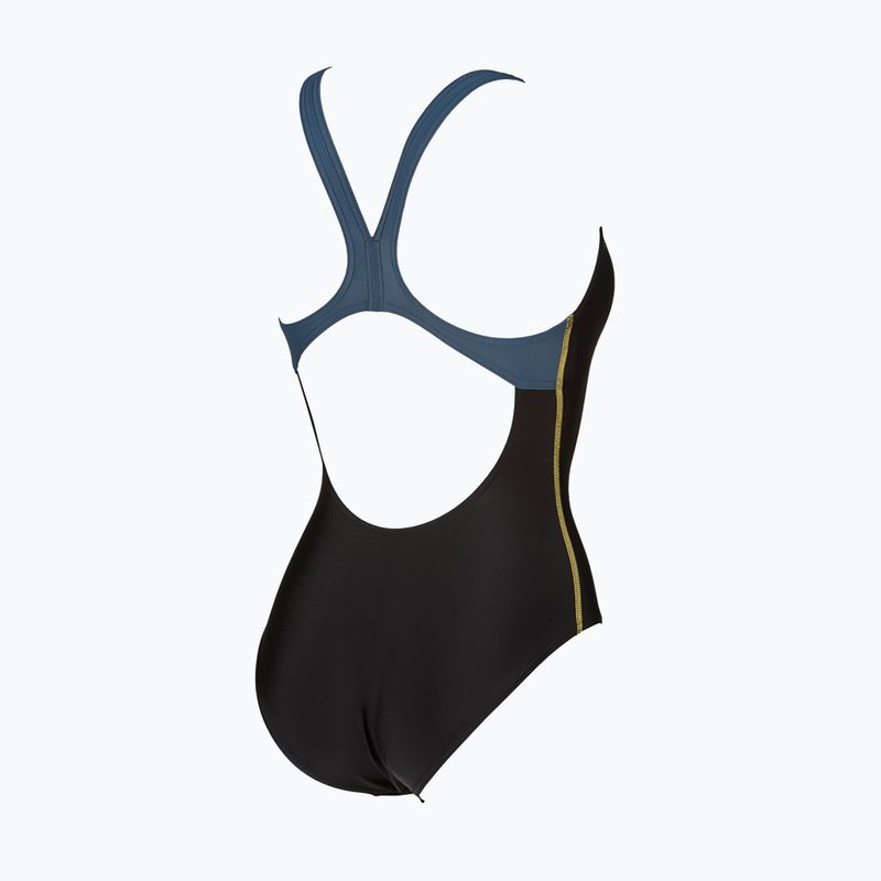 Costume da bagno intero donna arena Basics Swim Pro Back One Piece nero/squalo 4