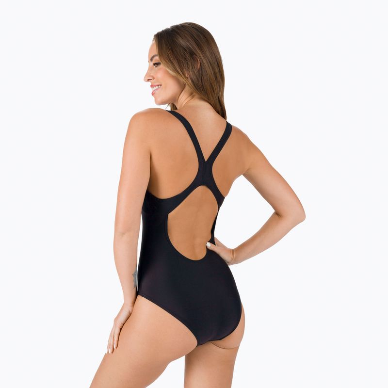 Costume intero donna arena Soul Swim Pro Back One Piece nero/nero 3