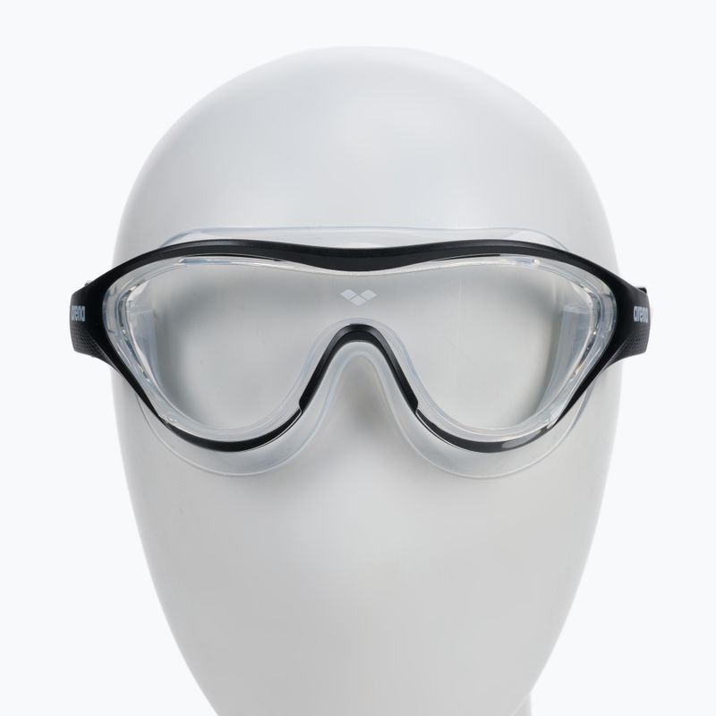 Arena The One Mask maschera da nuoto chiara/nera/trasparente 4