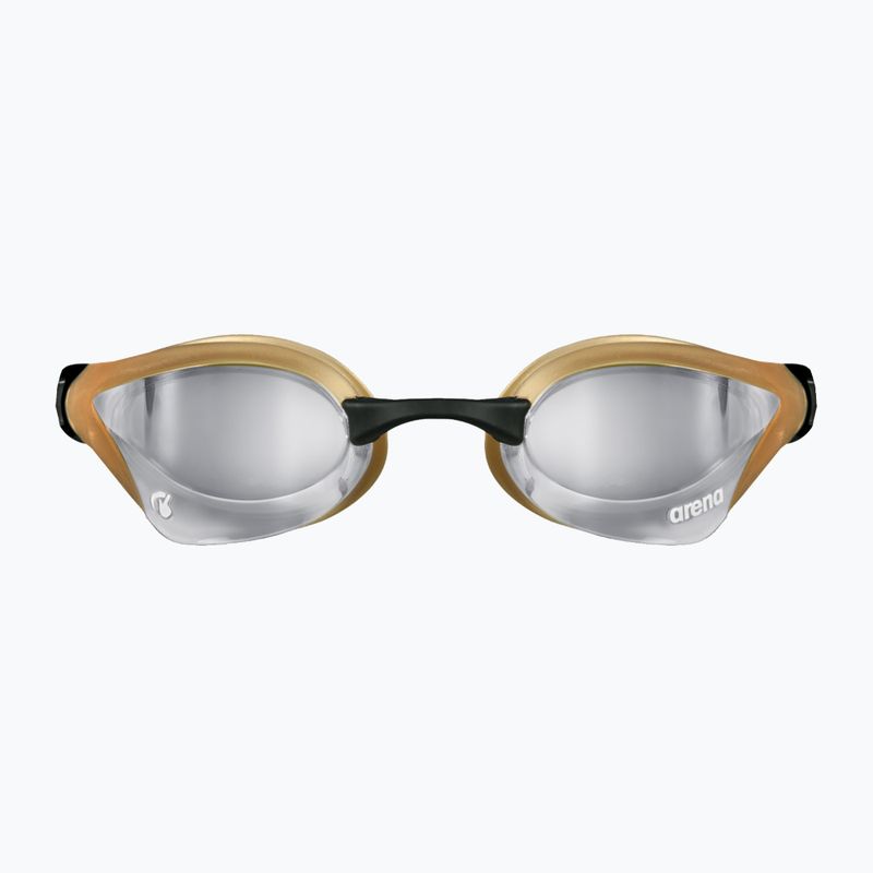 Occhiali da nuoto Arena Cobra Core Swipe Mirror argento/oro 2