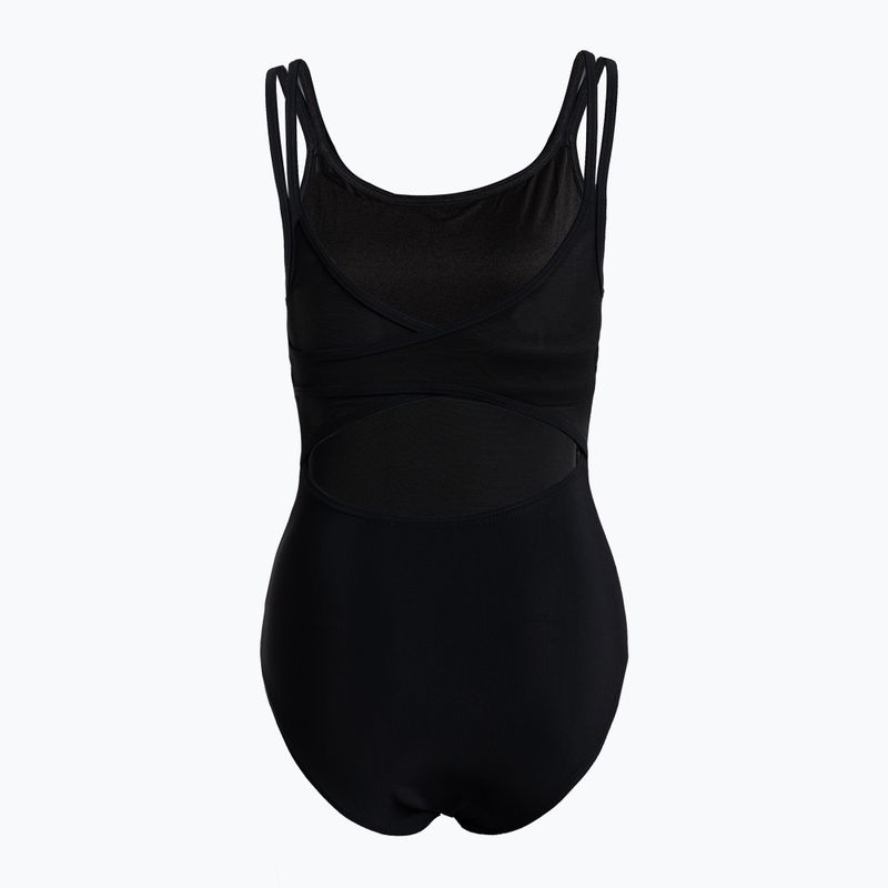 Costume da bagno donna arena Esther Cross Back One Piece nero/nero 2