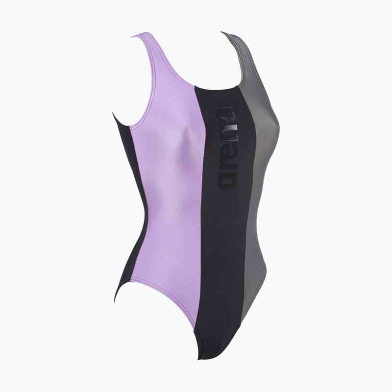 Costume da bagno donna arena Just O Back One Piece squalo/nero/provenza 4