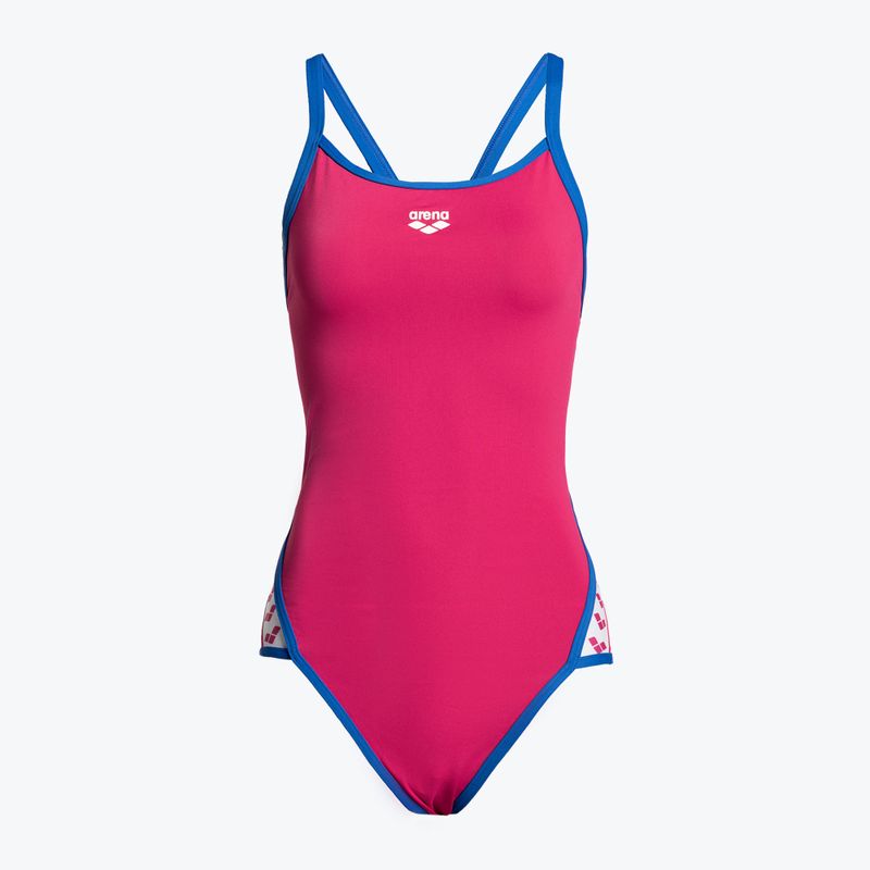 Costume da bagno intero donna arena Team Stripe Super Fly Back One Piece freak rose/royal