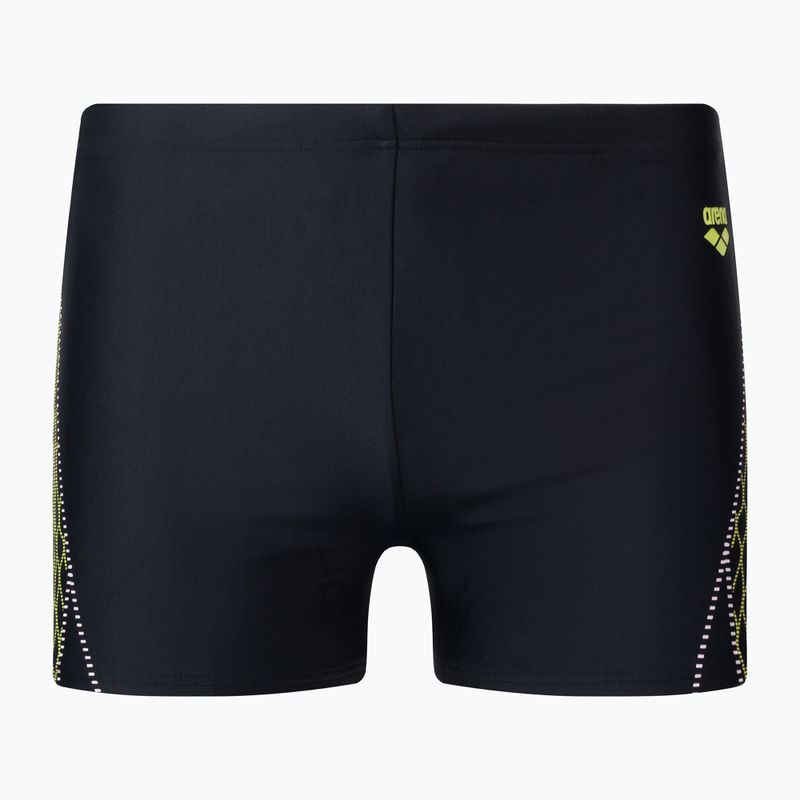 Boxer da bagno arena da uomo Twist Short nero/verde tenue