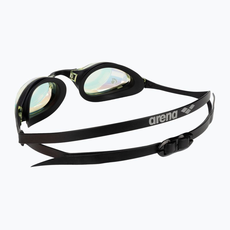 Occhiali da nuoto Arena Cobra Swipe Mirror giallo rame/nero 4