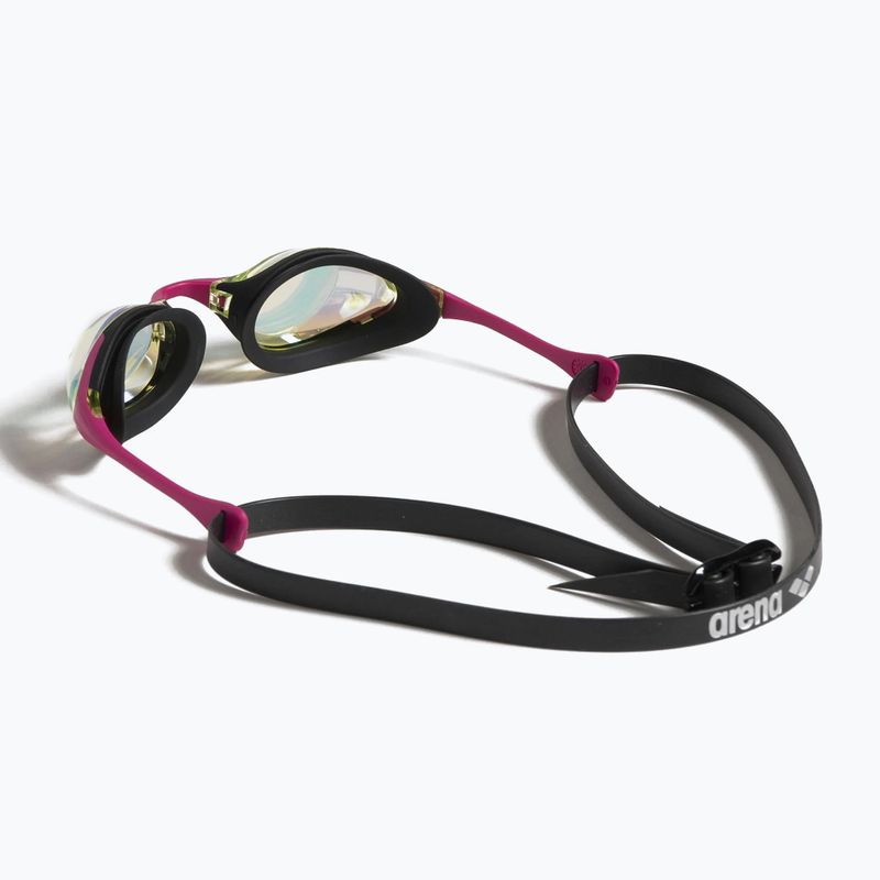 Occhiali da nuoto Arena Cobra Swipe Mirror giallo rame/rosa 7