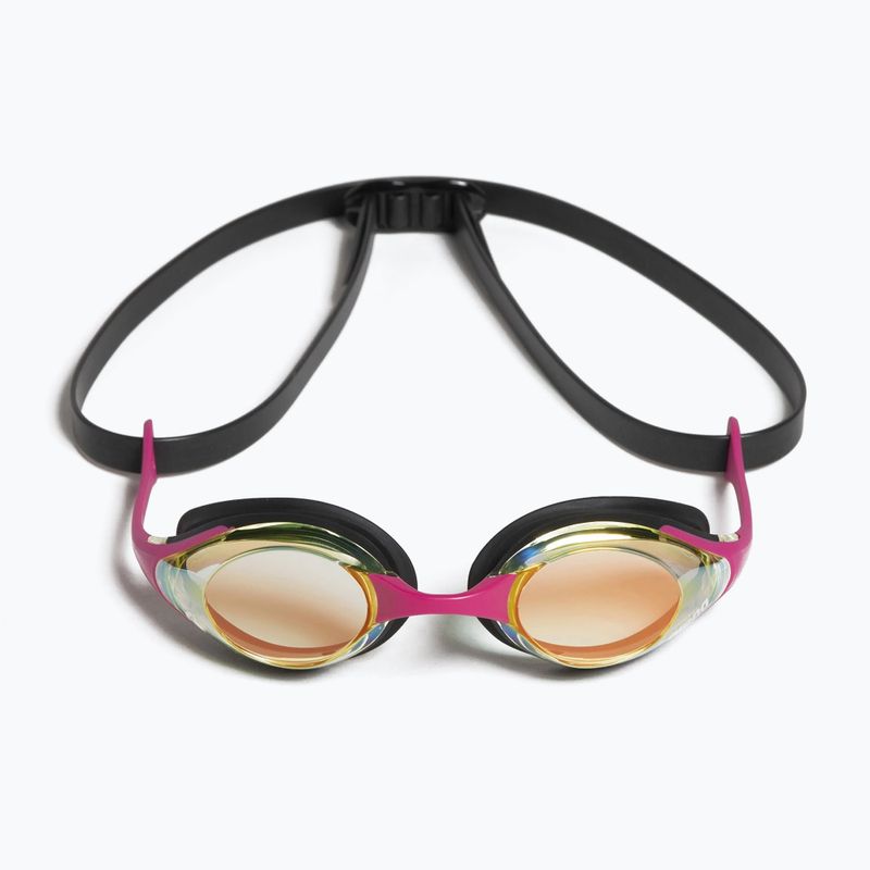 Occhiali da nuoto Arena Cobra Swipe Mirror giallo rame/rosa 8