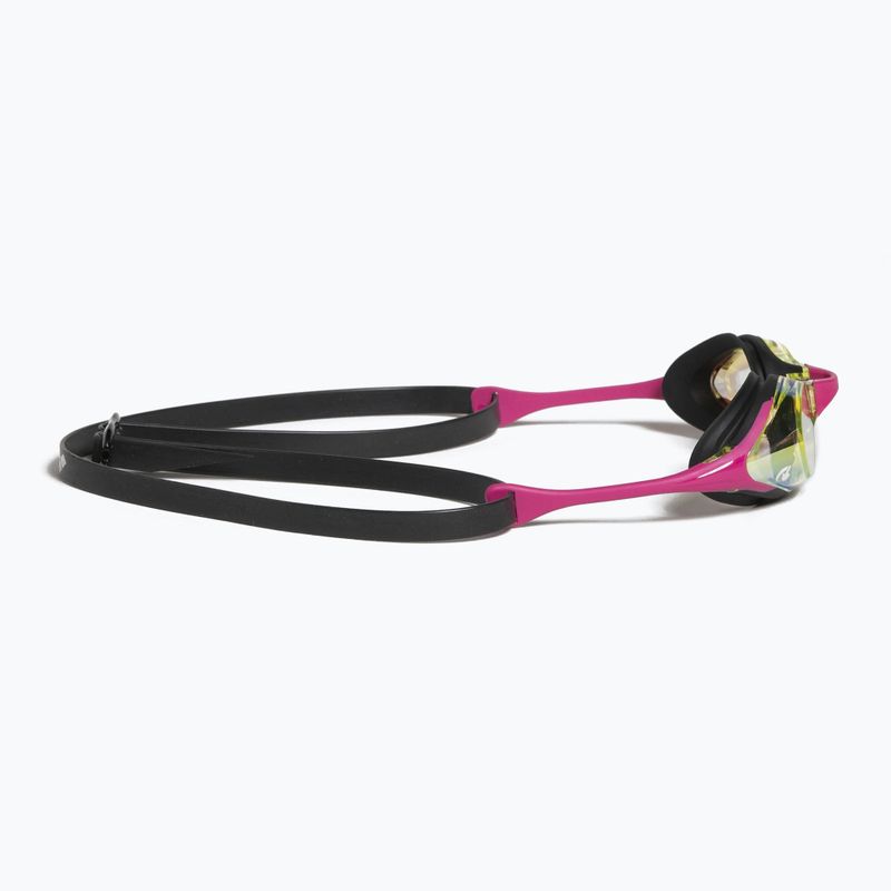 Occhiali da nuoto Arena Cobra Swipe Mirror giallo rame/rosa 10