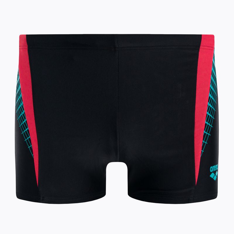 Boxer da bagno arena uomo Threefold Short nero/nero/anguria