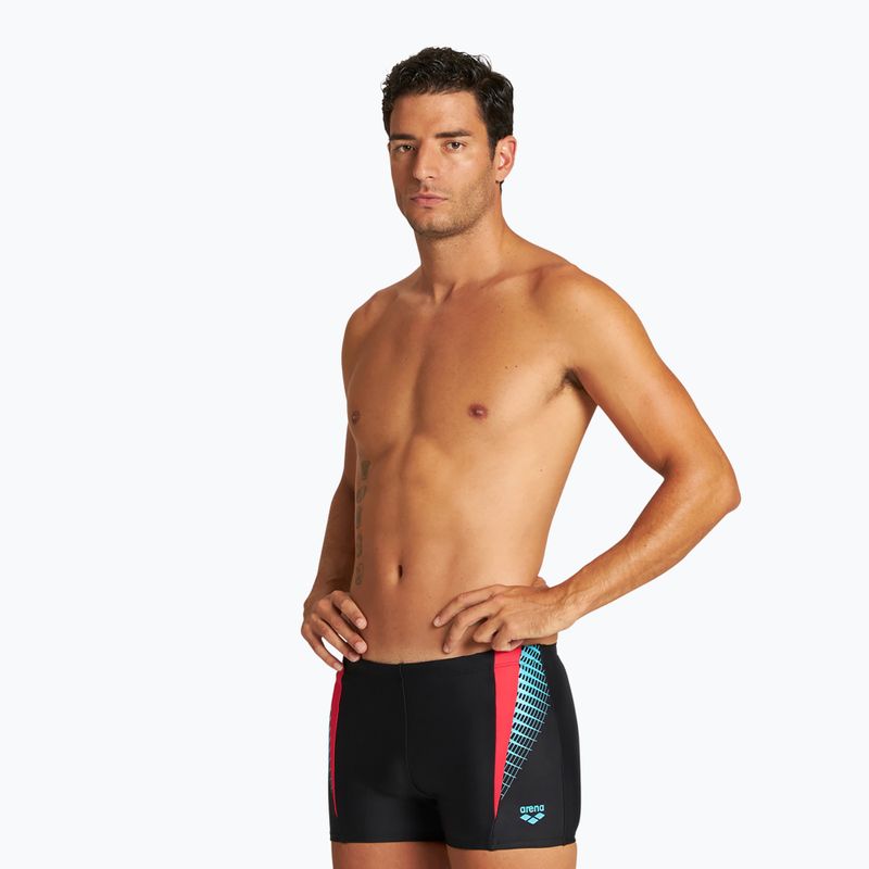 Boxer da bagno arena uomo Threefold Short nero/nero/anguria 6