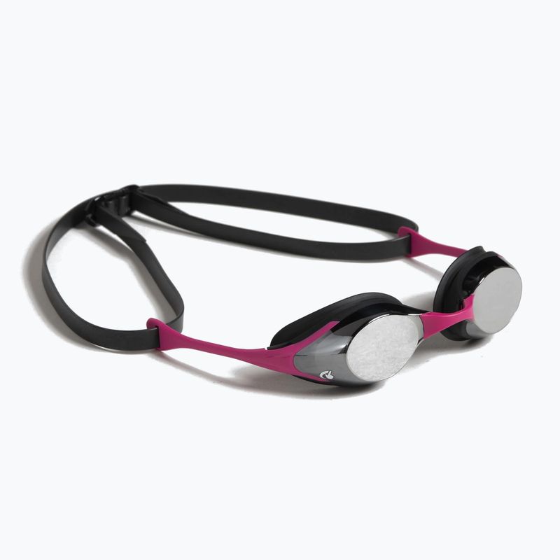 Occhiali da nuoto Arena Cobra Swipe Mirror argento/rosa