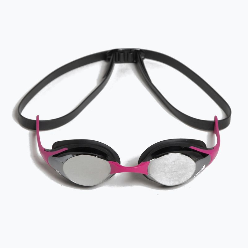Occhiali da nuoto Arena Cobra Swipe Mirror argento/rosa 2