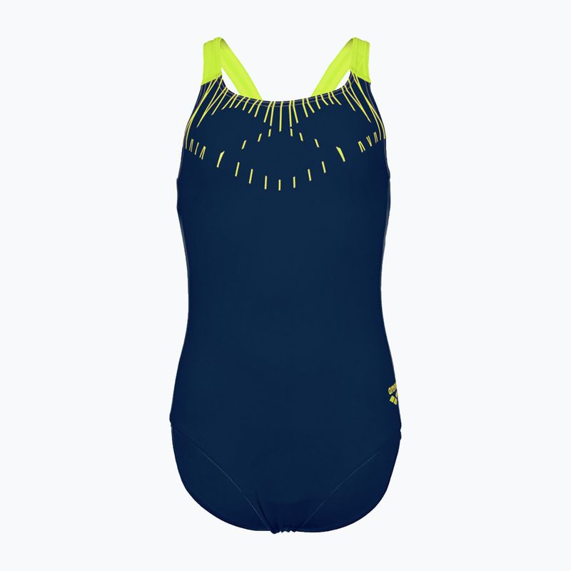 Costume intero per bambini arena Swim Pro Back One Piece navy/verde morbido 4