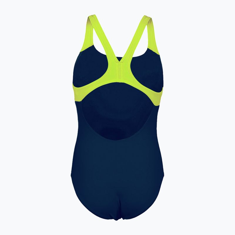 Costume intero per bambini arena Swim Pro Back One Piece navy/verde morbido 5