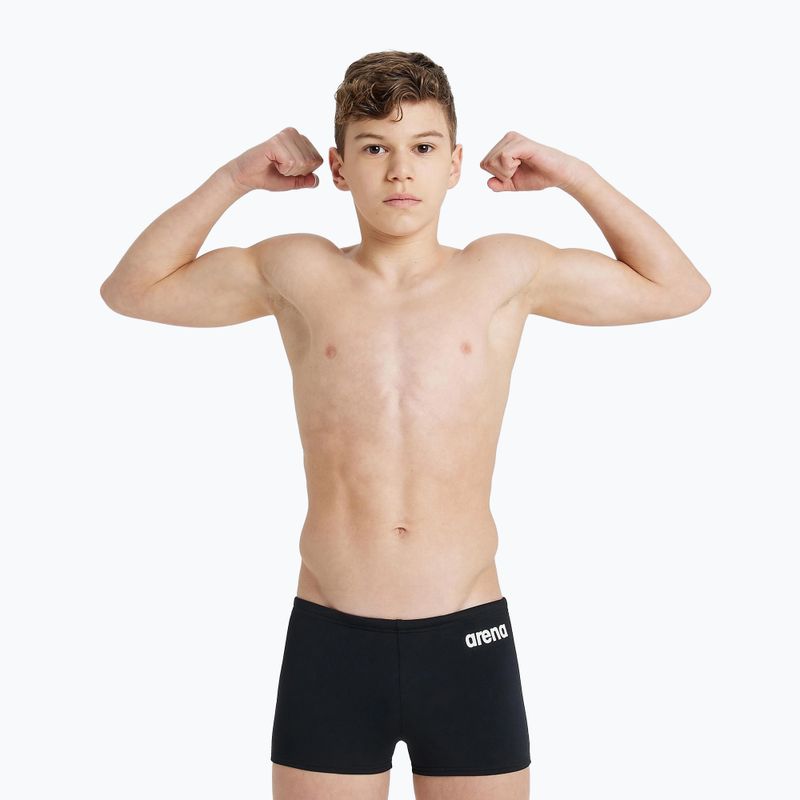 Pantaloncini da bagno arena Team per bambini Boxer tinta unita bianco/nero 4
