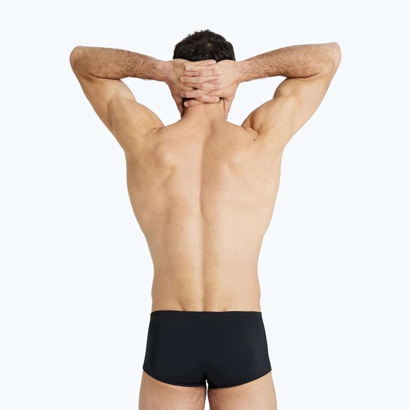 Boxer da bagno a vita bassa da uomo arena Team Swim Solid bianco/nero 5