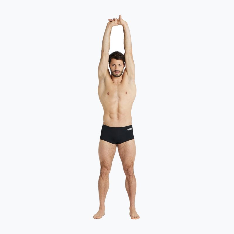 Boxer da bagno a vita bassa da uomo arena Team Swim Solid bianco/nero 6