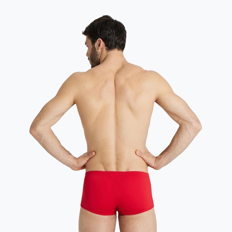 Boxer da bagno a vita bassa da uomo arena Team Swim Solid rosso/bianco 6