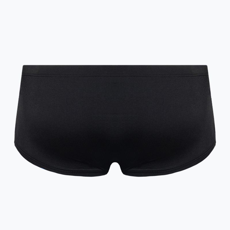 Boxer da bagno a vita bassa da uomo arena Team Swim Solid bianco/nero 2