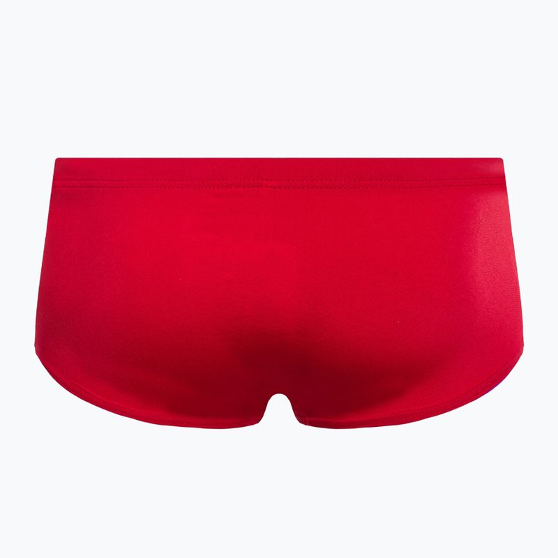 Boxer da bagno a vita bassa da uomo arena Team Swim Solid rosso/bianco 2