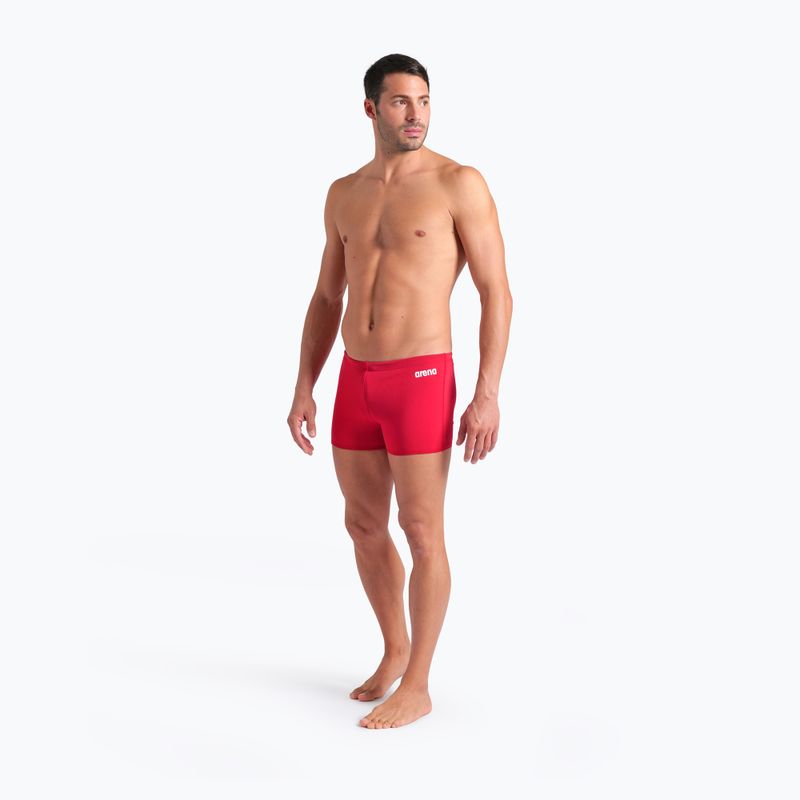 Boxer da nuoto uomo arena Team Swim Short Solid red/white 5