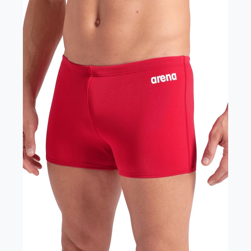 Boxer da nuoto uomo arena Team Swim Short Solid red/white 7