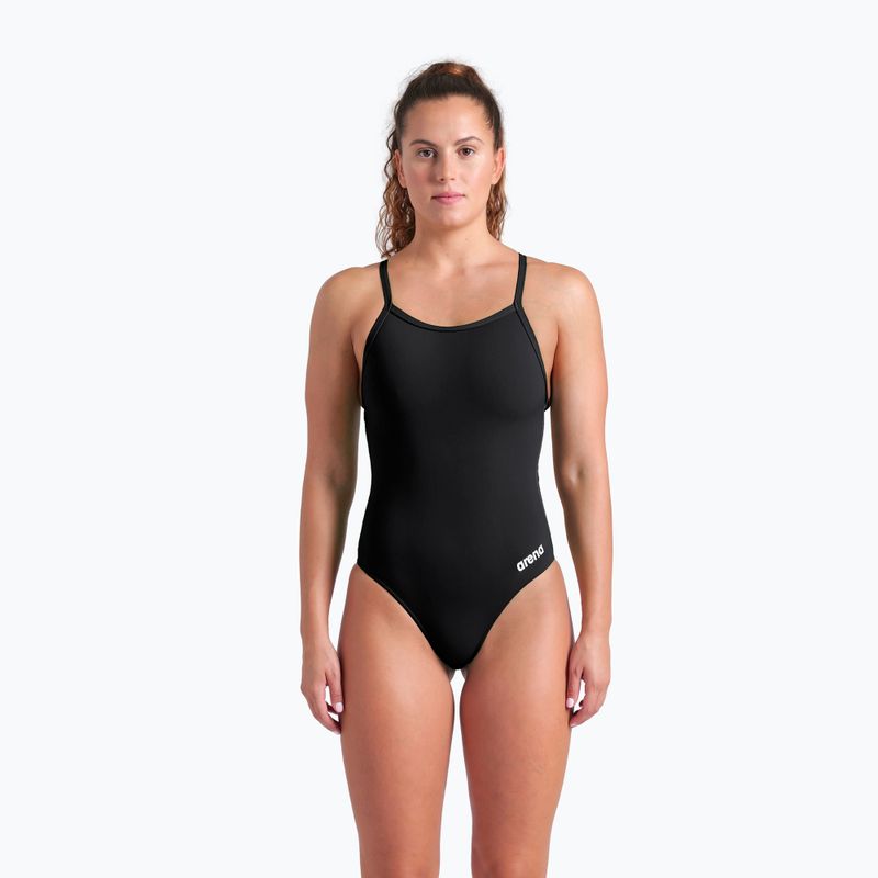Costume da bagno intero donna Arena Team Light Drop Solid black/white 5