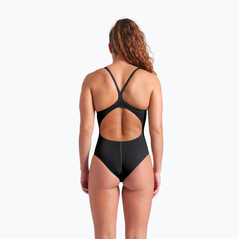 Costume da bagno intero donna Arena Team Light Drop Solid black/white 7