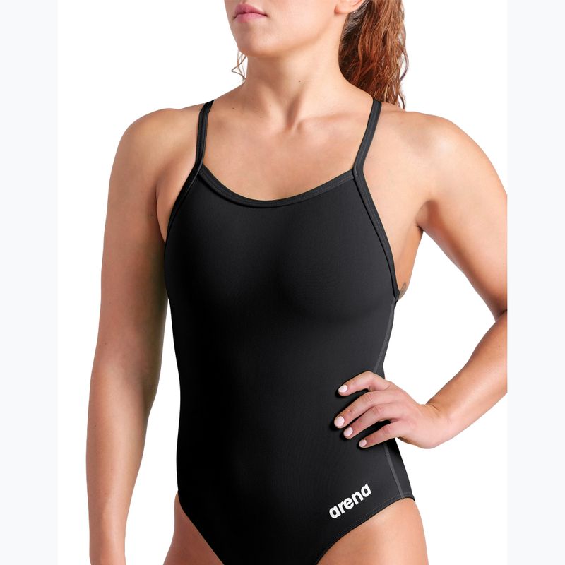 Costume da bagno intero donna Arena Team Light Drop Solid black/white 8