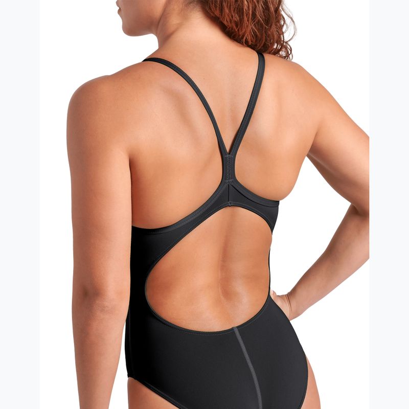 Costume da bagno intero donna Arena Team Light Drop Solid black/white 9