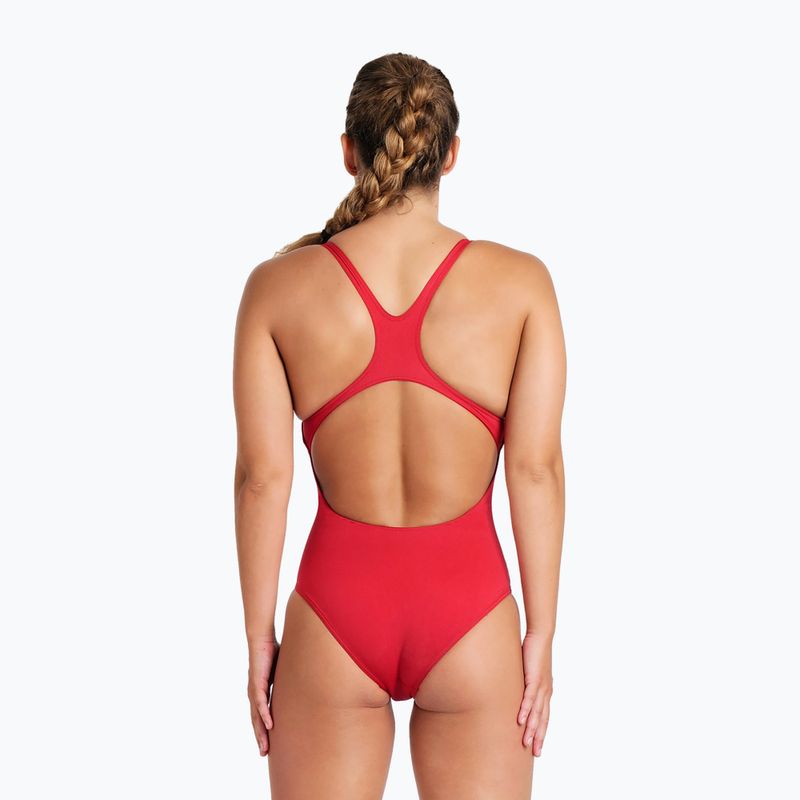 Costume intero donna arena Team Swim Pro Solid rosso/bianco 7