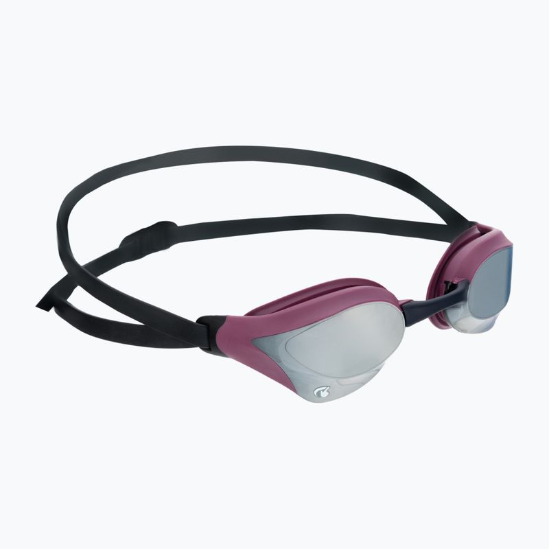 Occhiali da nuoto Arena Cobra Core Swipe Mirror argento/rosso vino