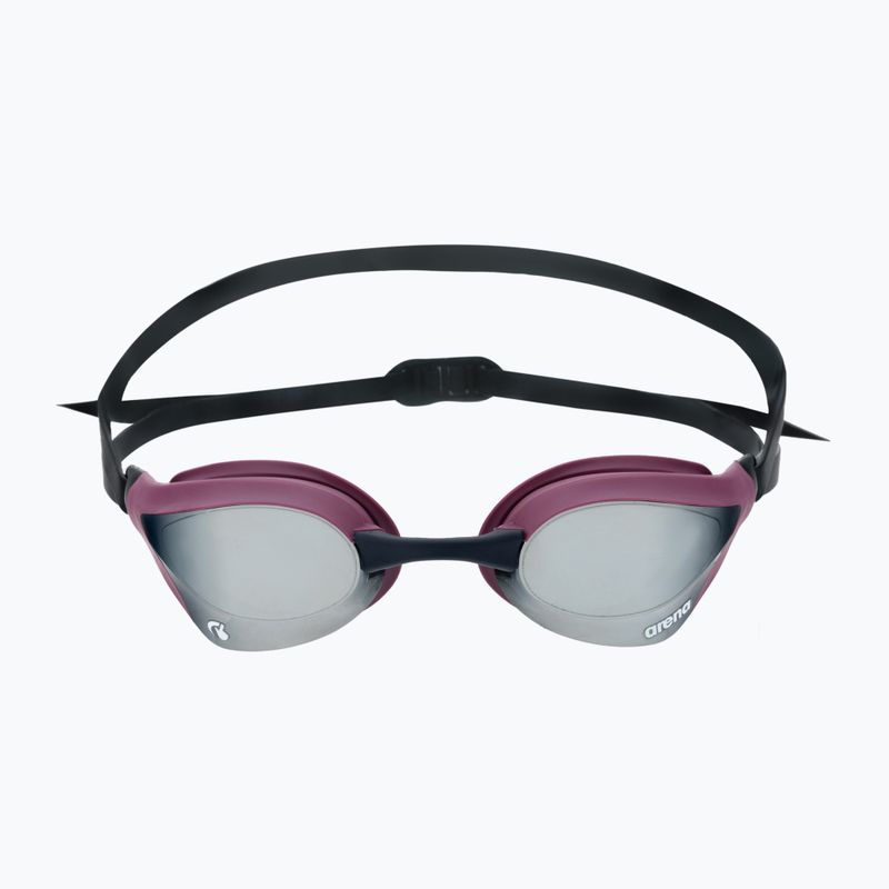 Occhiali da nuoto Arena Cobra Core Swipe Mirror argento/rosso vino 2