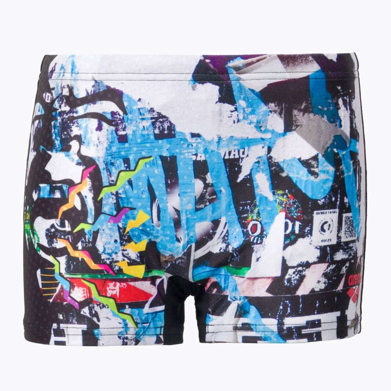 Boxer nuoto bambino arena Placement Short nero/multi