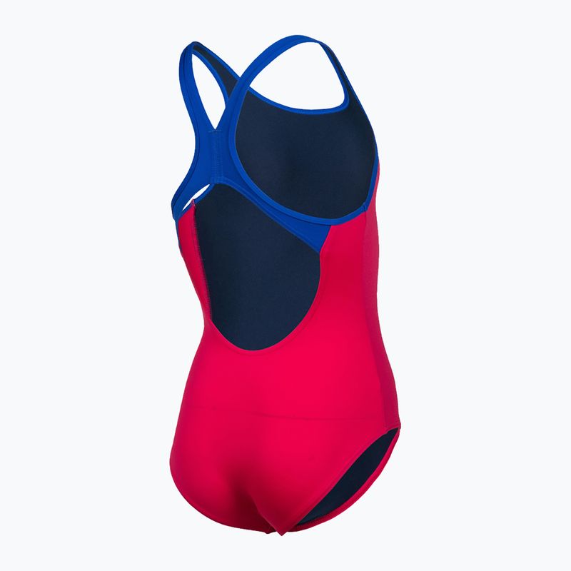 Costume da bagno per bambini arena Biglogo Swim Pro Back One Piece freak rosa/blu neon 5