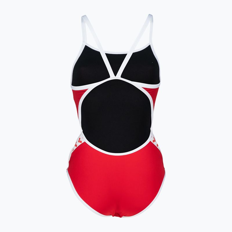 Costume intero donna arena Icons Super Fly Back Solid rosso/bianco 6