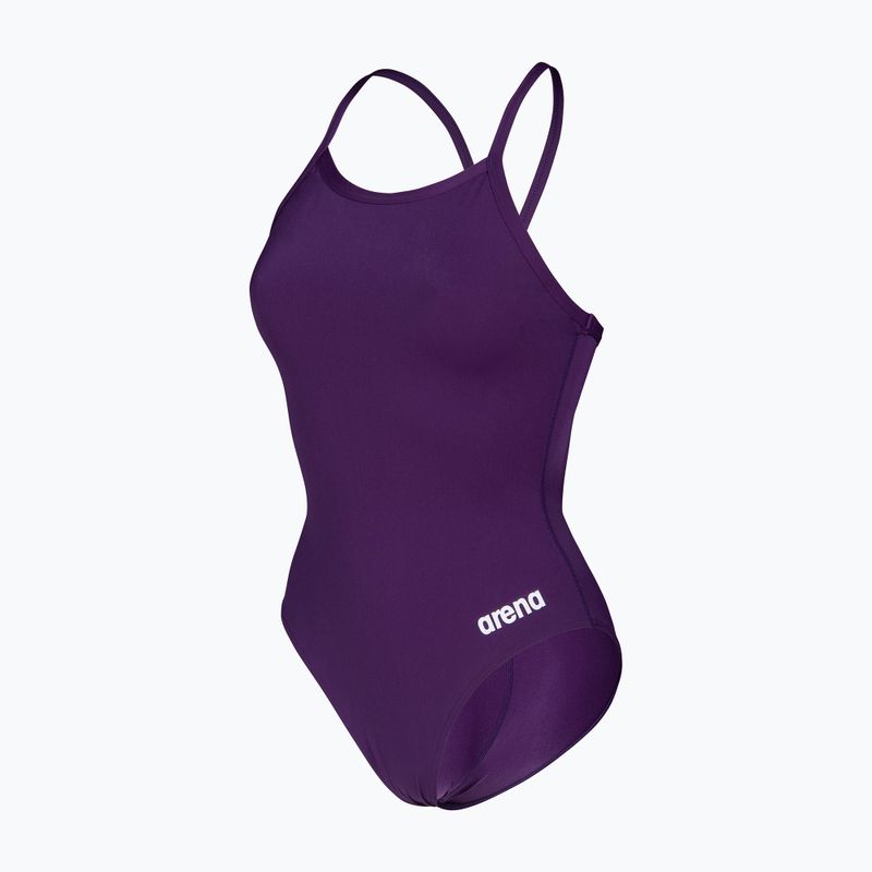 Costume da bagno intero donna Arena Team Light Drop Solid plum/white 3