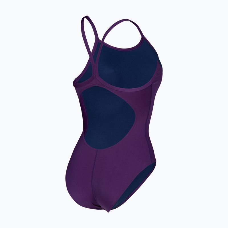 Costume da bagno intero donna Arena Team Light Drop Solid plum/white 4