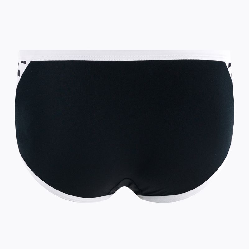 Uomo arena Icons Swim Short a vita bassa Slip da bagno solido bianco/nero 2
