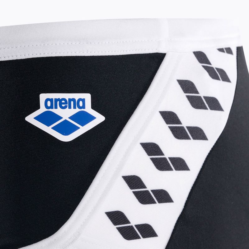 Uomo arena Icons Swim Short a vita bassa Slip da bagno solido bianco/nero 3