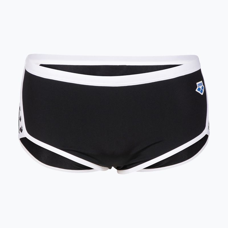 Uomo arena Icons Swim Short a vita bassa Slip da bagno solido bianco/nero 4