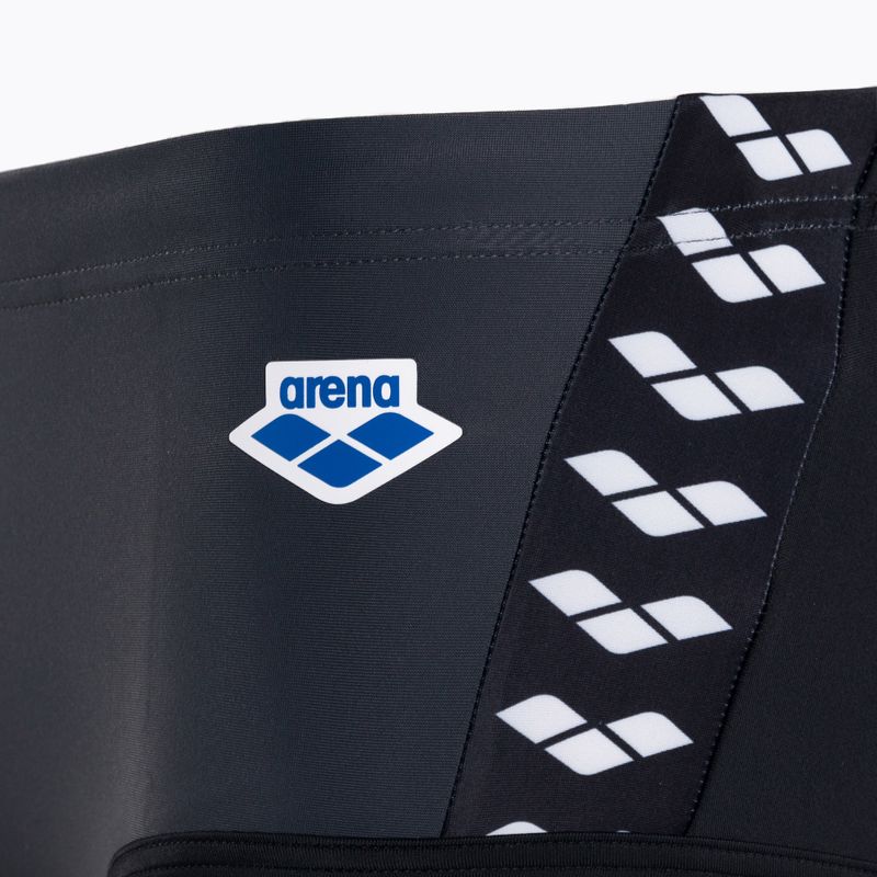 Boxer a vita bassa a pannello corto da uomo arena Icons Swim asfalto/nero 3
