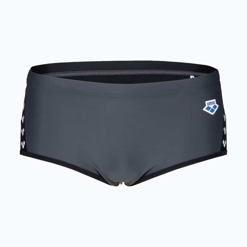 Boxer a vita bassa a pannello corto da uomo arena Icons Swim asfalto/nero 4