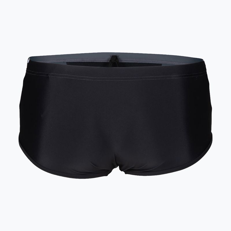 Boxer a vita bassa a pannello corto da uomo arena Icons Swim asfalto/nero 5
